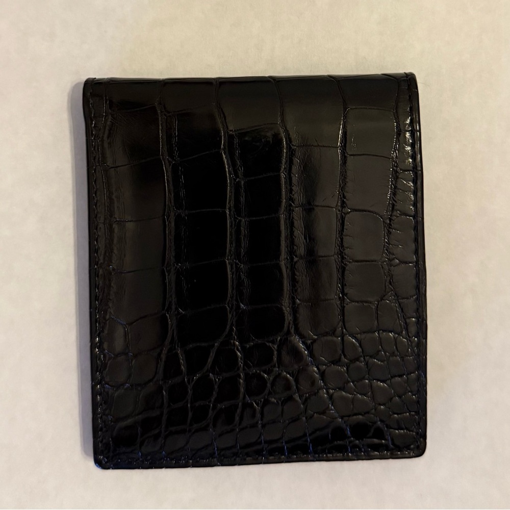 Ralph Lauren Purple Label Black Alligator Billfold Wallet